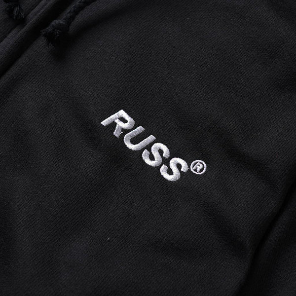 Russ Hoodie Ritsleting Drake Hitam