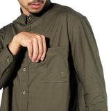 Kemeja Russ Dinan Oversize Lengan Panjang Olive