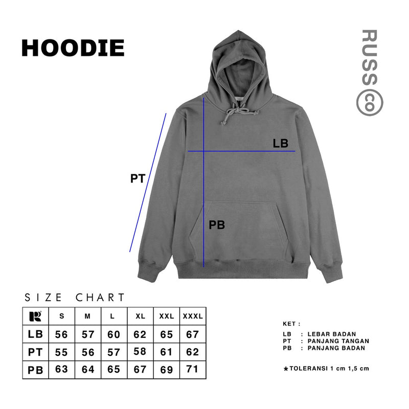 Russ Sweater Hoodie Zipper Mosh Black