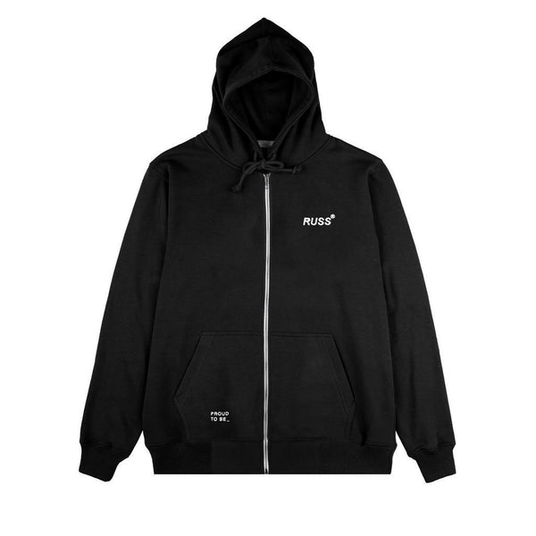 Russ Hoodie Zipper Drake Black