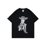 Russ x Toystory Tshirt  Short Sleeve Oversize Woody T02 Black