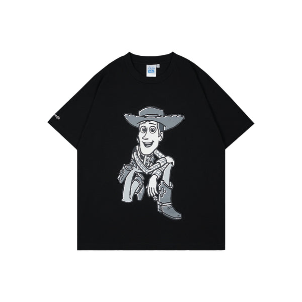 Russ x Toystory Tshirt  Short Sleeve Oversize Woody T02 Black