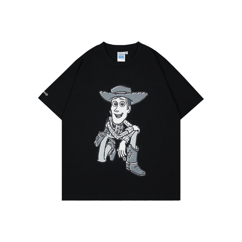 Russ x Toystory Tshirt  Short Sleeve Oversize Woody T02 Black