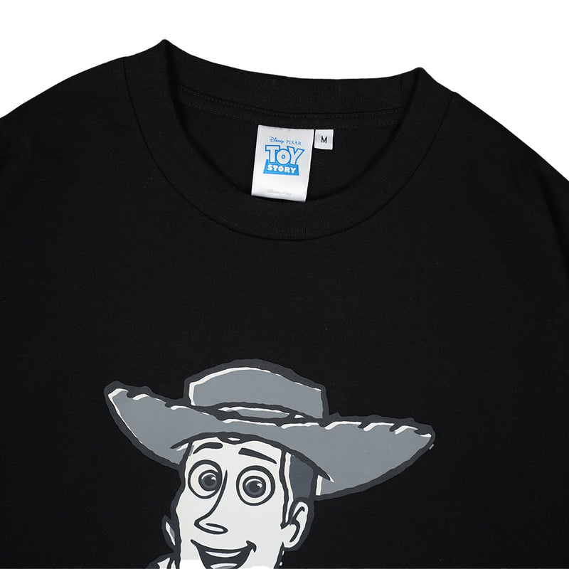 Russ x Toystory Tshirt  Short Sleeve Oversize Woody T02 Black