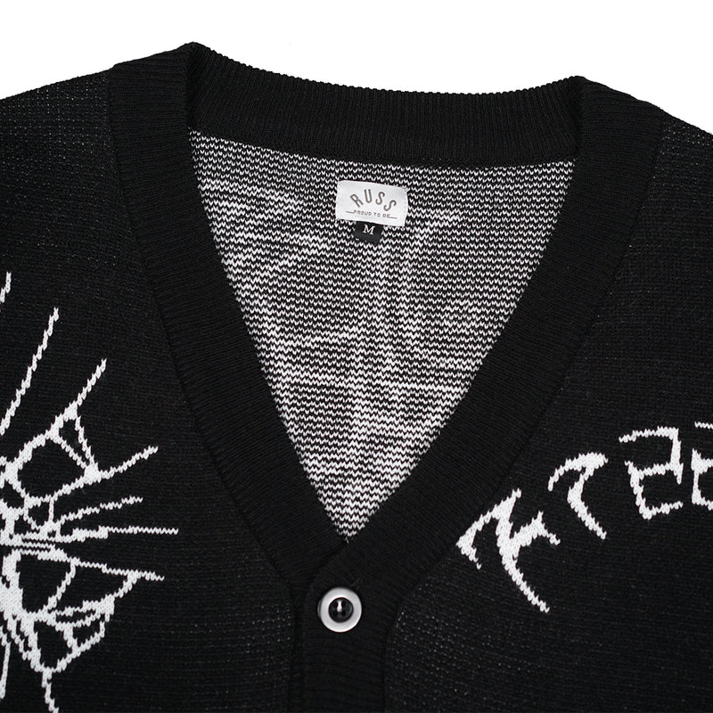 Russ Sweater Cardigan Knitting Rajut  Freedom Black