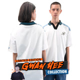 Russ X Gwan Hee Oversized Poloshirt Rugby Tangan Pendek Freemaker White