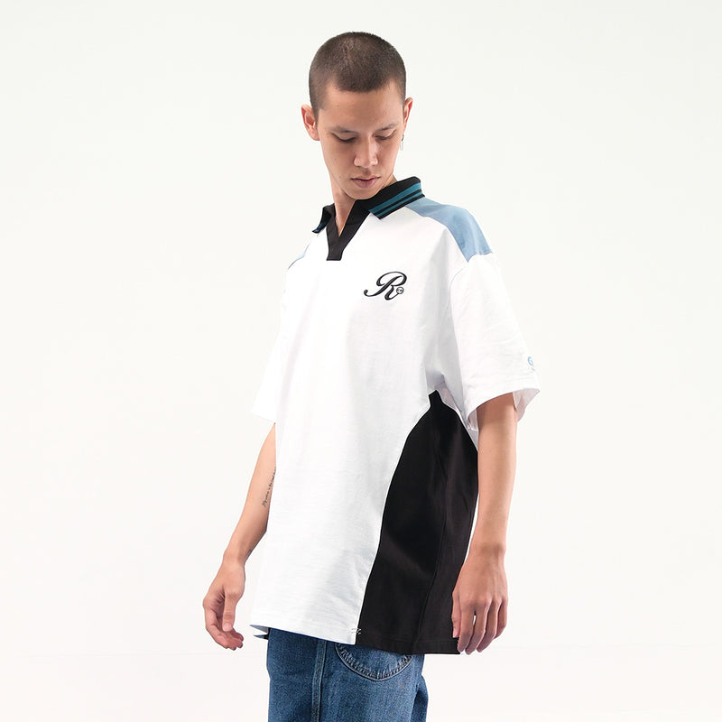 Russ X Gwan Hee Oversized Poloshirt Rugby Tangan Pendek Freemaker White