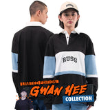 Russ X Gwan Hee Poloshirt Rugby Tangan Panjang Guard Black