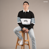 Russ X Gwan Hee Poloshirt Rugby Tangan Panjang Guard Black