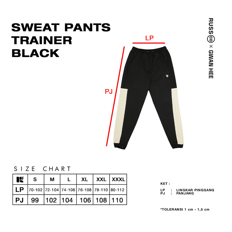 Russ X Gwan Hee Sweat Pants Trainer Black