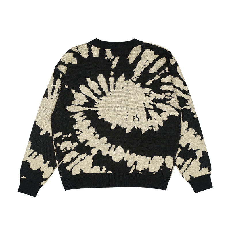 Russ Sweater Cardigan Knitting Rajut  Splats Black