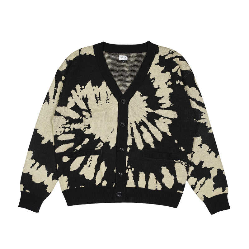 Russ Sweater Cardigan Knitting Rajut  Splats Black