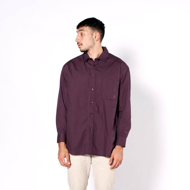 Russ Shirt Dinan Oversize Longsleeve Maroon