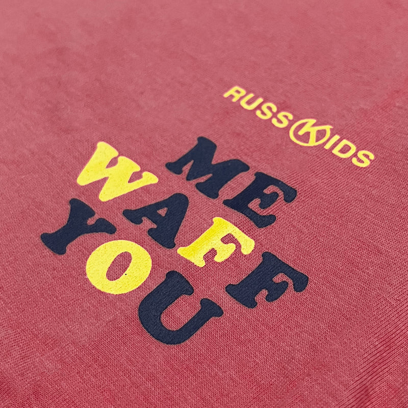 Russ Kids 티셔츠 Kaos Anak Waff 복숭아