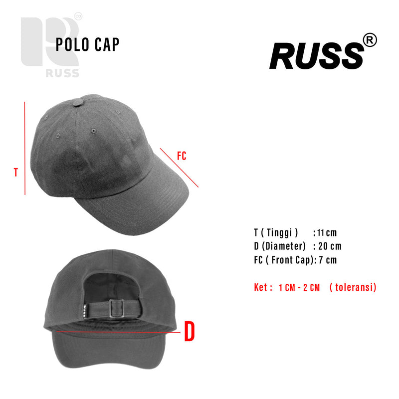 Russ Topi Pria Polo Cap Stunch Hitam