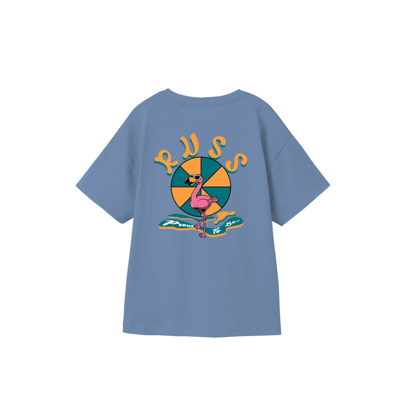 Russ Kids Tshirt Kaos Tangan Pendek Anak Lottery Dusty Blue