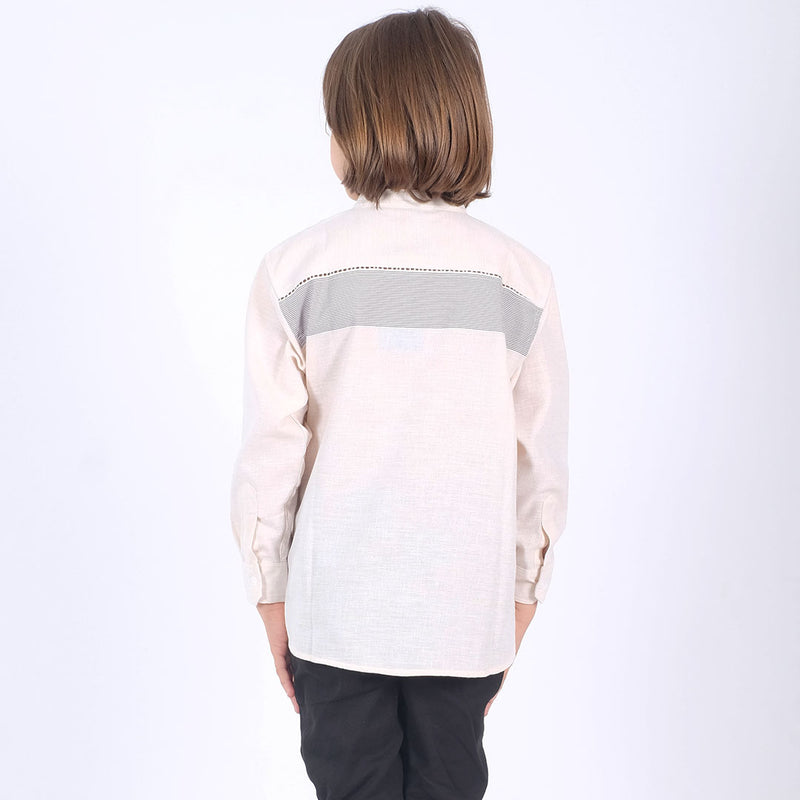 Russ Kids Shirt Gazie Long Sleeve Cream