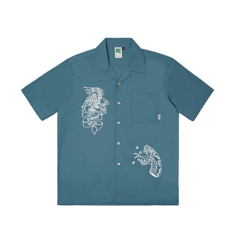 Russ Shirt Kemeja Tangan Pendek Versise Blue