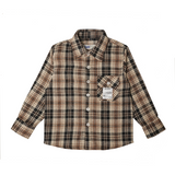 Russ Kids Shirt Kemeja Flannel Anak Tangan Panjang Caves Brown