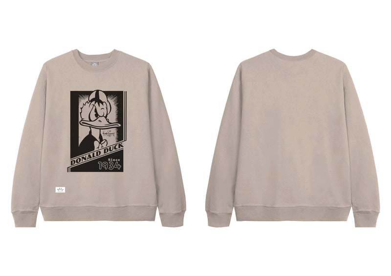 Russ x Disney Sweater Crewneck Donaldcn02 Light Brown