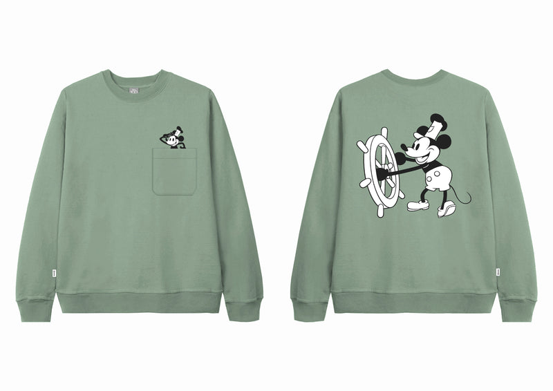 Russ x Disney Sweater Crewneck Mickeycn02 Sage