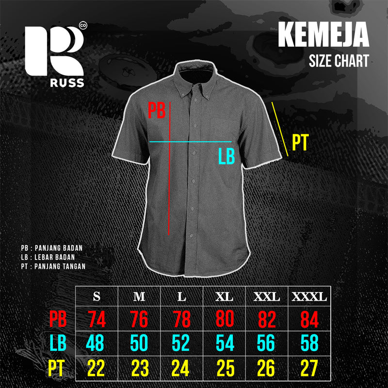 Russ Shirt Kemeja Lengan Pendek Porta Black