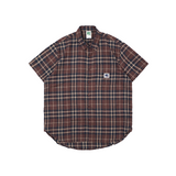 Russ Shirt Kemeja Flannel Tangan Pendek Winky Brown