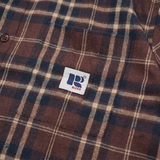 Russ Shirt Kemeja Flannel Tangan Pendek Winky Brown