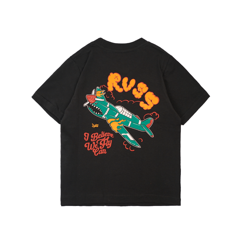 Russ Kids Tshirt Kaos Tangan Pendek Anak Planes Black