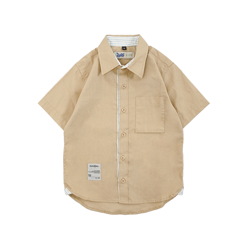 Russ Kids Shirt Kemeja Anak Tangan Pendek Polos Seam