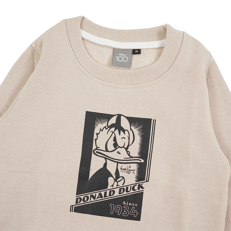 Russ Kids X Disney Sweater Crewneck Donaldcn02 Light Brown