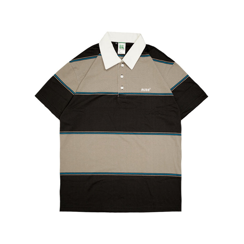 Russ Poloshirt Rugby Tshirt Short Sleeve Giants Brown