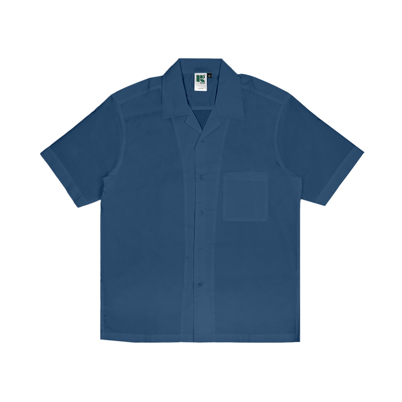 Russ Shirt Kemeja Bowling Tangan Pendek Traff Blue