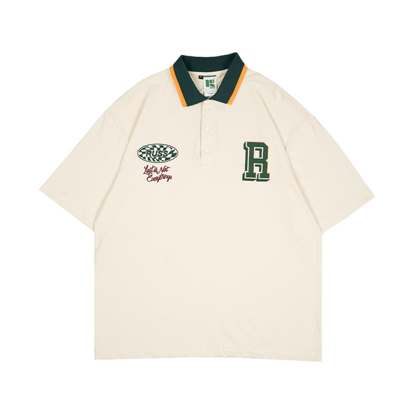 Russ Poloshirt Rugby Tangan Pendek Gainner Broken White