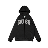 Russ Sweater Hoodie Zipper Mosh Black