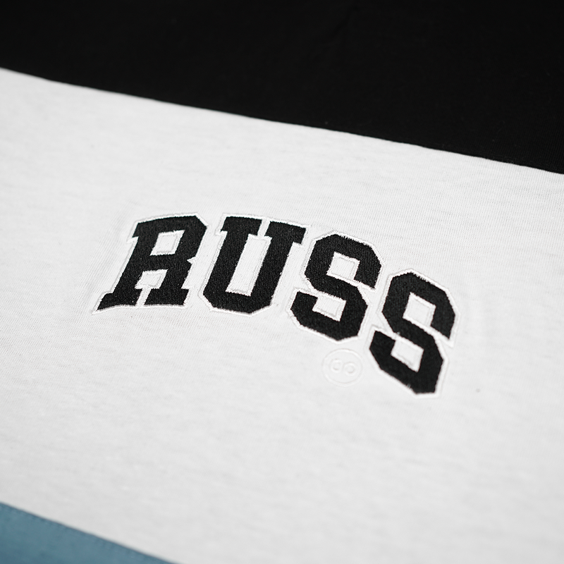 Russ X Gwan Hee Poloshirt Rugby Tangan Panjang Guard Black