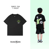 Russ Kids Tshirt Kaos Tangan Pendek Anak Dance Fun Black