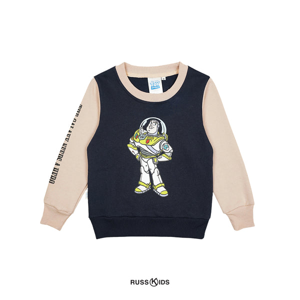 Russ Kids X Toystory 스웨터 크루넥 Anak CR Buzz Kids 01 네이비 블루