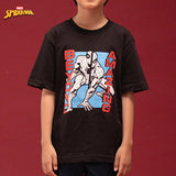 Russ Kids x Spiderman Tshirt Pria Tangan Pendek Russpiderman SS Tee 02 Black