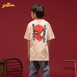 Russ Kids x Spiderman Tshirt Pria Tangan Pendek Russpiderman SS 01 Broken White