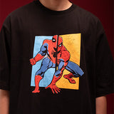 Russ x Spiderman Tshirt Pria Tangan Pendek Russpiderman SS Tee 01 Black