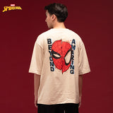 Russ x Spiderman Tshirt Pria Tangan Pendek Russpiderman SS Tee 02 Broken White