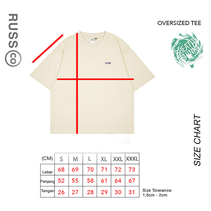 Russ Tshirt Oversize Breath Thinks Blizz Cream