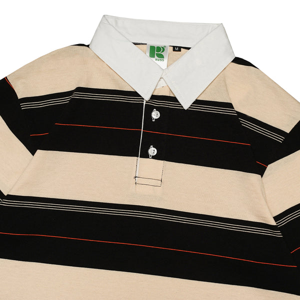 Russ Kaos Poloshirt Rugby Pria Salur Author Black