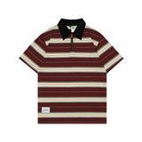 Russ Kaos Poloshirt Rugby Pria Salur Gist Brown