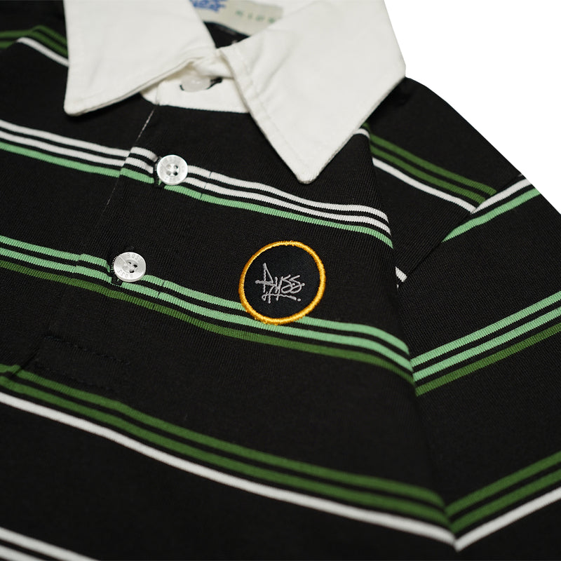 Russ Kids Poloshirt Rugby Tangan Pendek Goldrings Black