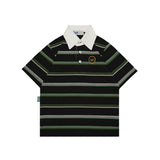 Russ Kids Poloshirt Rugby Tangan Pendek Goldrings Black