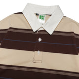 Russ Kaos Poloshirt Rugby Pria Salur Author Brown