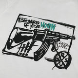 Russ  Kaos Pria Tshirt Beware White