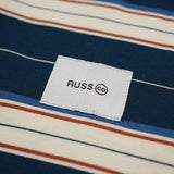 Russ Kaos Poloshirt Rugby Pria Salur Gist Blue